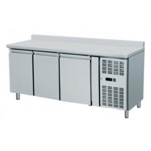 Tavolo Refrigerato Ventilato Snack 3 porte con alzatina - AKS3204TN - Temp. -2C°/+8C° - Dim. cm 179,5x60x95