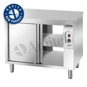 TAVOLO ARMADIATO PASSANTE RISCALDANTE PER STOVIGLIE IN ACCIAIO INOX