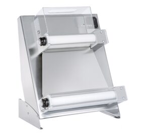 Stendipizza - Dilaminatrice Prismafood - Mod. DSA 420 RP - due rulli paralleli con pedale - Diametro Pizza  26-40 cm