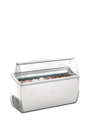 VETRINA ORIZZONTALE GELATERIA 9 GUSTI GELATO STATICA - J 9 EXTRA - Temp. -20°C /-15°C   Dim. Cm 165,6x72,3x125,3h