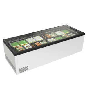 ISOLA VETRATA NEGATIVA - Mod. Oasi 250 MW LED - Temperatura -25°C -18°C - Dim. cm. L254,4xP96,4xh82,6