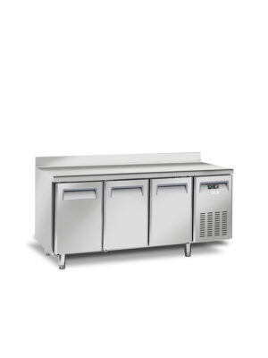 TAVOLO  CONGELATORE 3 PORTE CON ALZATINA GN1/1 - SOUS-CHEF 3 P70 NX - P70 BT - Temp. -18°C -22°C - Dim. cm L180xP70xH95