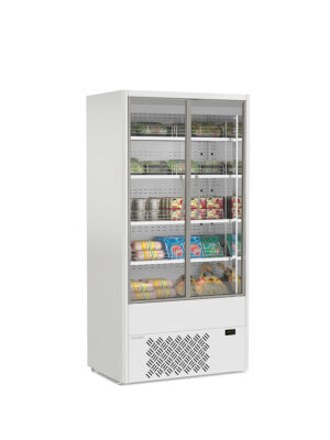 MURALES 10 W HD ESPOSITORE MURALE VENTILATO CON PORTE BATTENTI - Temp. +0°C +4°C - Dim. cm L98,5xP64xH198,1