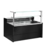 VETRINA FRIGO ORIZZONTALE REFRIGERATA POSITIVA PASTICCERIA GASTRONOMIA E MACELLERIA CON CELLA DI RISERVA – SERIE PORTHOS PROF. 108,5 H128 Cm – TN – Temp. statico +4°/+6° C, ventilato 0°/+4° C