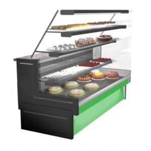 VETRINA FRIGO ORIZZONTALE REFRIGERATA POSITIVA GASTRONOMIA E PASTICCERIA – SERIE RIVO PROFONDITA’ Cm 87,6  – TN – Temp. +3°C/+5 °C