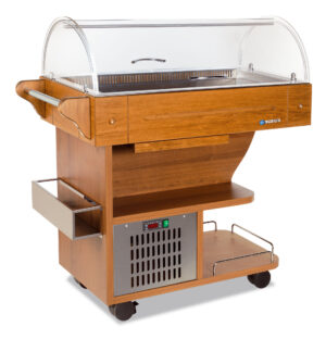 Carrello Espositore Refrigerato Positivo in legno
