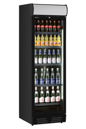 VETRINA VERTICALE FRIGO BIBITE POSITIVA STATICA - EKG 390 C BLK - COLORE NERO - TN 390 LITRI - Temp. 0°C/+10°C - Dim. cm L60xP65,5xh195