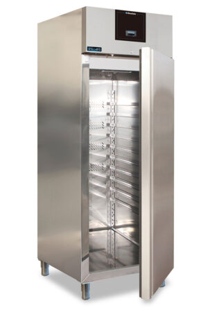 ARMADIO FRIGO POSITIVO IN ACCIAIO INOX VENTILATO - CONSERVATORE PASTICCERIA 60x80 - PXF 990 TN - Temp. +2°C/+8°C   Dim. cm. L74xP104,6xh210