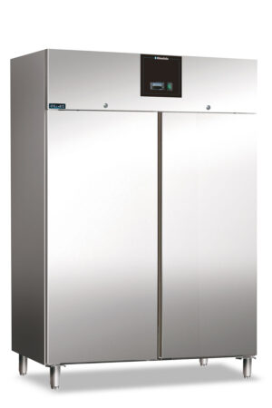 ARMADIO FRIGO POSITIVO VENTILATO IN ACCIAIO INOX 2 PORTE - AXF 1500 TN –  1400 LITRI – Temp. -2°/+8°C Dim. 148x83x201h Cm