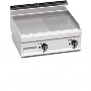 FRY TOP ELETTRICO MISTO DA BANCO - SERIE 70 - Dim. 80x71,4x29h - 9,6 Kw