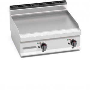 FRY TOP ELETTRICO LISCIO DA BANCO - SERIE 70 - Dim. 80x71,4x29h - 9,6 Kw