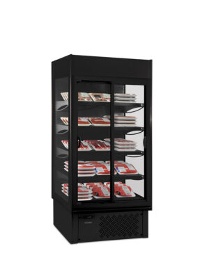ESPOSITORE MURALE CON PORTE SCORREVOLI - SUPERSUNNY 10 GLASS SD B - Temp. +0°C+10°C - Dim. cm L188.5xP73,7xh198,7