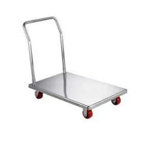 Carrello acciaio inox a pianale basso cm 89x58x108h portata max 300 kg