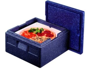 CONTENITORE ISOTERMICO IN POLIPRPILENE PER BACINELLE GASTRONORM KARBOX PLUS PER TRASPORTO PIZZA PER 4 UNITÀ