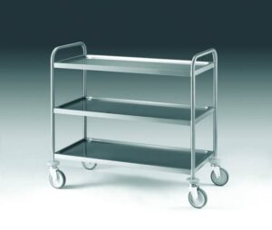 CARRELLO ACCIAIO INOX 3 RIPIANI  Cm 100x50x96h  Portata 180 kg
