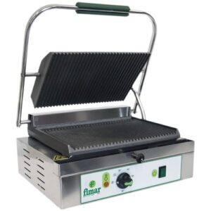 PIASTRA ELETTRICA IN GHISA RIGATA PE35NR Cm 42x36x20/52h