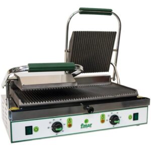 PIASTRA ELETTRICA IN GHISA RIGATA PE50NR Cm 57x36x20/52