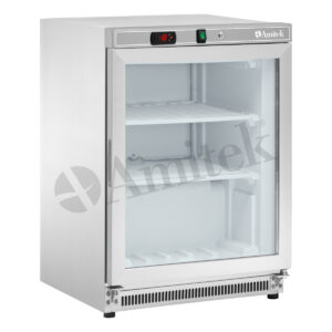 Armadio Refrigerato Negativo Statico in Acciaio Inox - Porta a vetri - AKM200FG SS - Temp. -18°C - Dim. cm 60x58,5x85