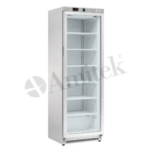 Armadio Refrigerato Negativo Statico in Acciaio Inox - Porta a vetri - AKM400FG SS - Temp. -18°C - Dim. cm 60x58,5x185