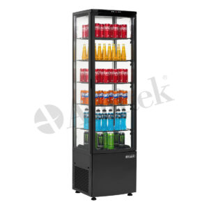Vetrina Frigo Bibite Positivo Ventilato 4 Lati Vetro – AK290EBN – TN 270 LITRI – Temp. 0 °C/+12 °C – Dim. cm L52xP48,5xh189