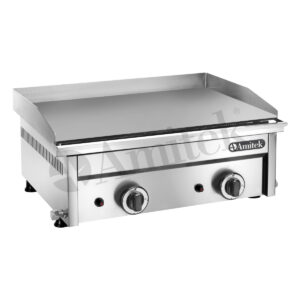 FRY TOP A GAS – MOD. FTG2L – Piano Liscio – Dim. cm 60x45x27,5h
