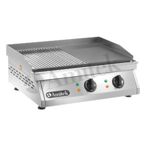 FRY TOP ELETTRICO – MOD. FT2M – Piano Misto Liscio/Rigato – Dim. cm 60x50x20h