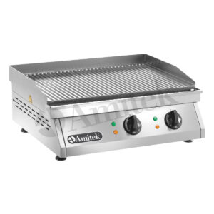 FRY TOP ELETTRICO – MOD. FT2R – Piano Rigato – Dim. cm 60x50x20h