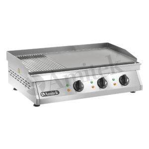 FRY TOP ELETTRICO – MOD. FT3M – Piano Misto Liscio/Rigato – Dim. cm 84x50x20h