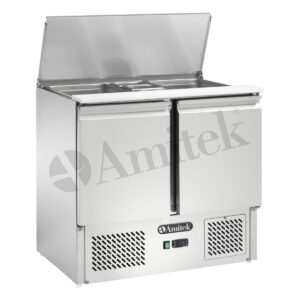 Saladette refrigerata ventilata 2 ante + 3 x GN1/6 – AK920V – Temp. +2°C/+8°C Dim. cm L90xP70xh87