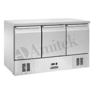 Saladette refrigerata ventilata negativa 3 ante – AK963BTV – Temp. -18°C/-22°C Dim. cm L138,6xP70xh85