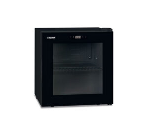 VETRINA MINI FRIGO BIBITE DA BANCO POSITIVO STATICO – CL 46 FL BLACK – TN 46 LITRI – Temp. +2 °C/+10 °C – Dim. cm L47,5xP43,5xh52