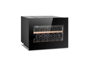 CANTINETTA – VETRINA FRIGO VINI DA INCASSO Mod. DW 17 1THK - VENTILATA 17 BOTTIGLIE - Temp. +3 °C / +20 °C – Dim. cm L59,5xP57,5xh45,5