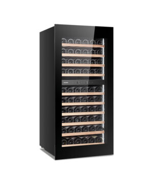 CANTINETTA – VETRINA FRIGO VINI DA INCASSO Mod. DW 60 2THK - VENTILATA 60 BOTTIGLIE – TN 112 LITRI – Doppia Temp. – Dim. cm L59xP57xh122