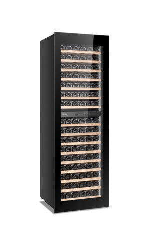 CANTINETTA – VETRINA FRIGO VINI DA INCASSO Mod. DW 96 2THK - VENTILATA 96 BOTTIGLIE  – Doppia Temp. – Dim. cm L59xP57xh177