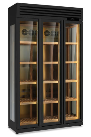CANTINETTA – VETRINA FRIGO VINI VENTILATA 3 PORTE  BOTTIGLIE 295 – TN 1086 LITRI – Temp. +3 °C / +20 °C – Dim. cm. L135xP58,2xh230,5