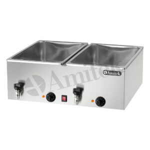 BAGNOMARIA - MOD. BM216R - 2 Vasche GN1/1 profondità 16 cm - Dim. cm 69x54x25h