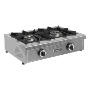 FORNELLONE A GAS CON DUE BRUCIATORI - Mod. FG650 - Dim. cm 68x49x21h