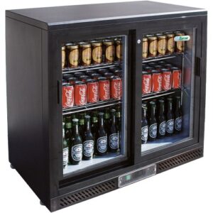 VETRINA FRIGO BIBITE POSITIVA VENTILATA – Mod. G-BC2PS – Temp. +2°C/+8°C – Dim. cm L92xP53,5x92h
