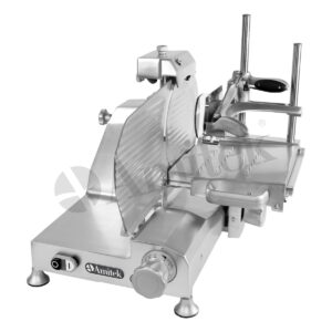 AFFETTATRICE VERTICALE CON PIATTO SALUMI – Mod. SV250SP – Lama Ø 25 cm – Dim. cm 52x61x51,5h