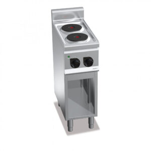 CUCINA CUCINA ELETTRICA 2 PIASTRE TONDE SU VANO - SERIE 60 - Dim. 30x60x90h - BERTO'S E6P2M
