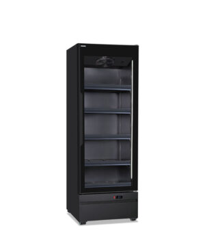 ARMADIO FRIGO MURALE POSITIVO VENTILATO CON PORTA IN VETRO – ROMA 70 TN BLK – Temp. 0 °C /+10 °C – Dim. cm L70xP70xh196,7