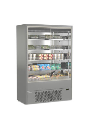 MURALES SD 14 X ESPOSITORE MURALE VENTILATO CON PORTE SCORREVOLI – Temp. +0°C +4°C – Dim. cm L133,5xP64xH198,1