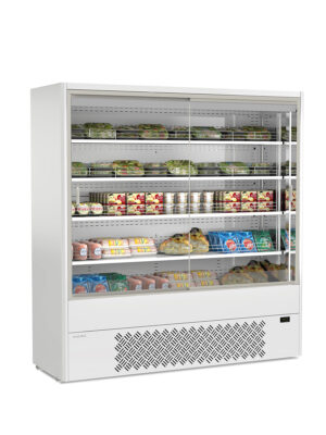 MURALES SD 19 W  ESPOSITORE MURALE VENTILATO CON PORTE SCORREVOLI – Temp. +0°C +4°C – Dim. cm L188,5xP64xH198,1