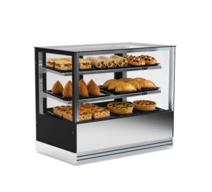 Vetrina espositiva CALDA 2 ripiani – DELUXE 122 HT +30°C /+80°C | 120x74x120h