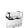 Vetrina ventilata per gelato mantecato, su stecco e pasticceria RIMINI 12 WHITE/GLITTER -25°/ +10°C | 120,6 x 96,3 x 128,7