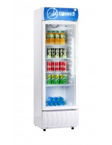Vetrina frigo per bibite Amitek AX255RG da 235 litri con porta in vetro