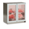Frigo vetrina pensile per carne WALL MEAT 200 INOX – -2°C/+10°C – L90×P56,5×H85,2 cm