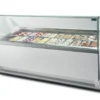 ISA DIVA PLUS 220 H125 - vetrina gelateria orizzontale 24 gusti gelato – Ventilata – Temp. -20 / +2 °C Dim. Cm 220x110x125h