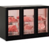 Frigo vetrina pensile per carne 3 ante WALL MEAT 300 BLK – -2°C/+10°C – L135×P56,5×H85,2 cm