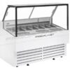 Vetrina gelateria ventilata 10 gusti gelato 5L – Pelican 1000q – Temp. -12°C/-22°C – Dim. 140,8×85x130h Cm